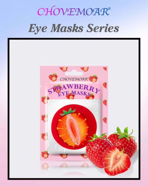 CHOVEMOAR Eye patches with strawberry extract 6 ml, set - 6 pairs
